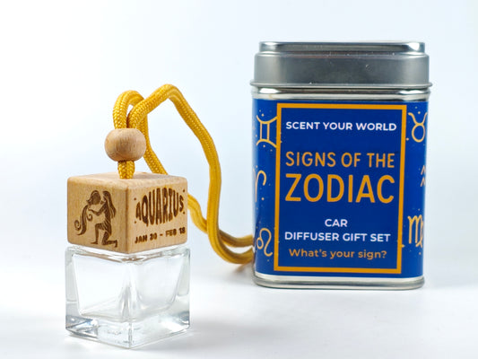 Aquarius - Zodiac - Refillable car diffuser