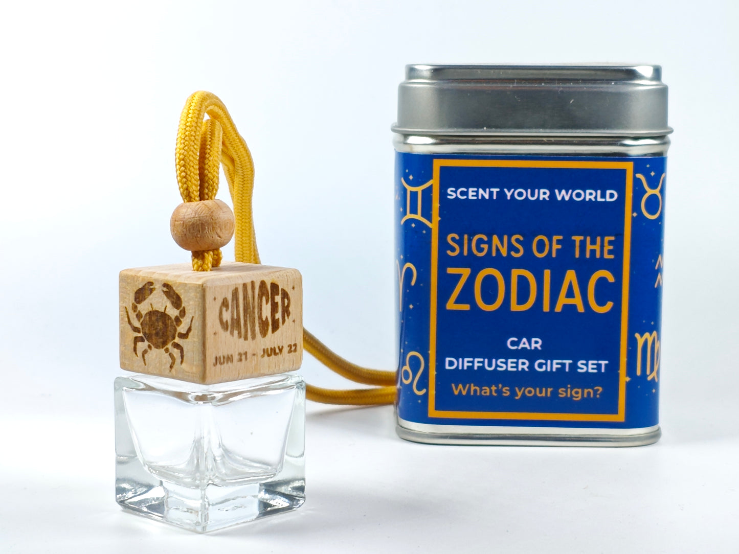 Cancer - Zodiac - Refillable car diffuser