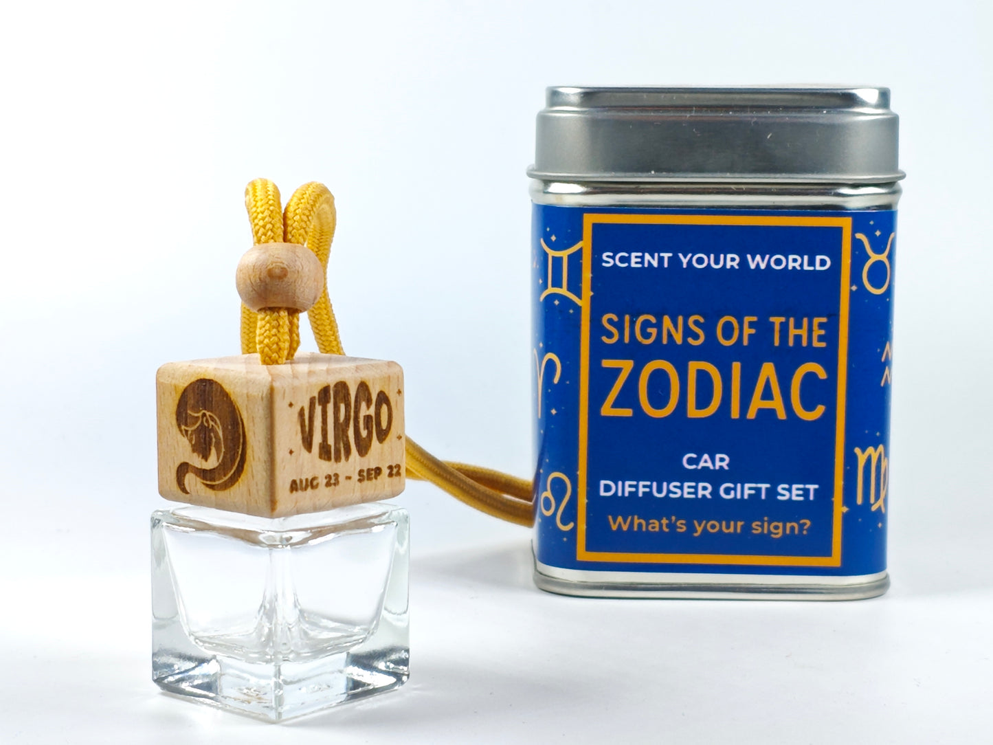 Virgo - Zodiac - Refillable car diffuser
