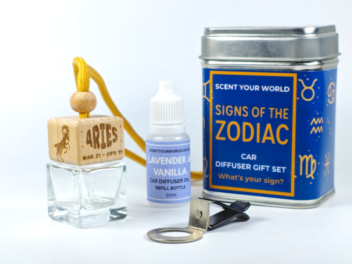 Aries - Zodiac - Refillable car diffuser