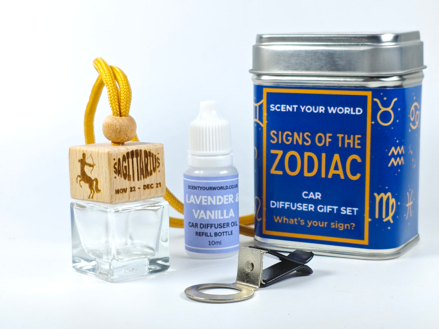 Sagittarius - Zodiac - Refillable car diffuser