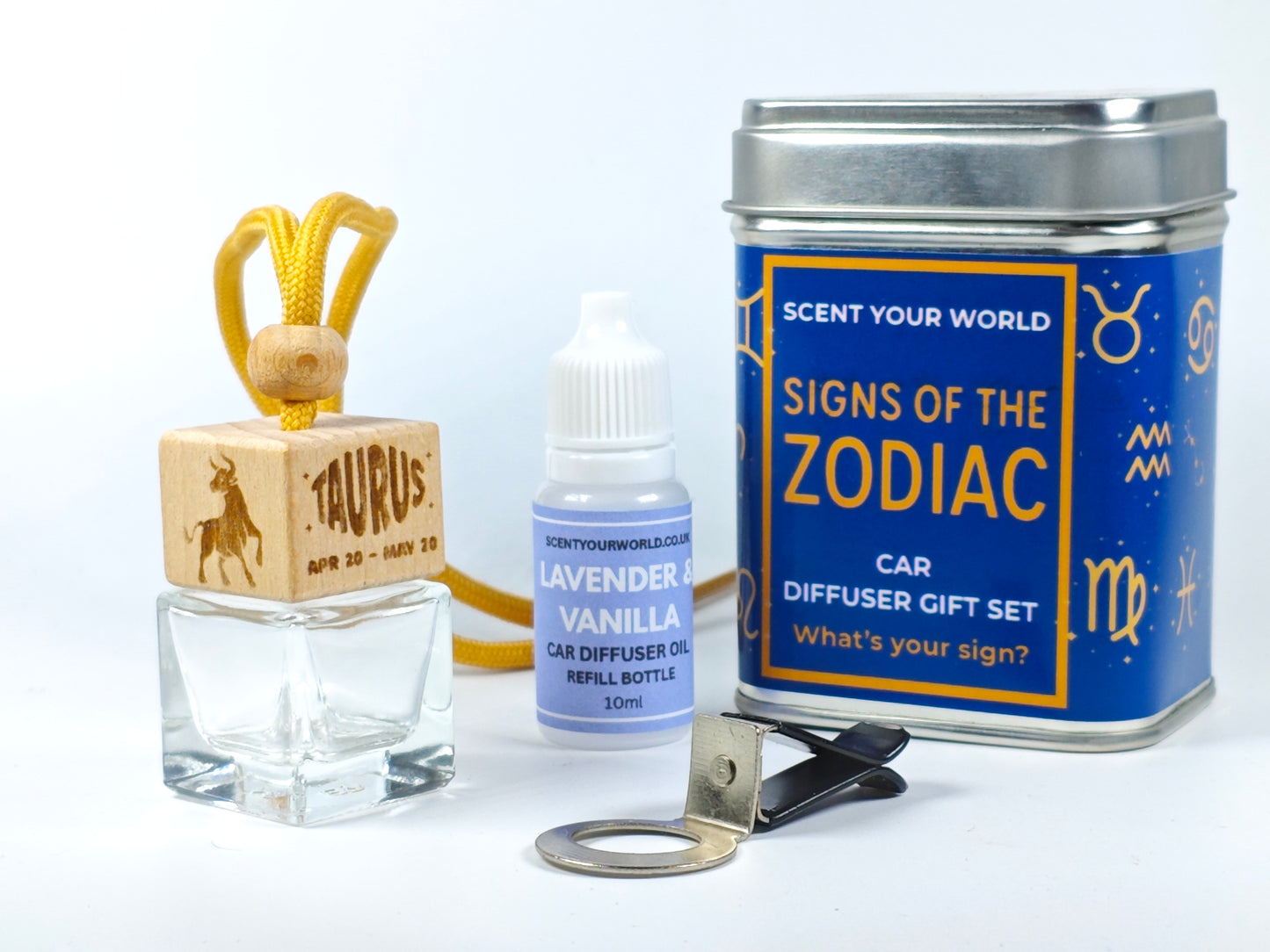 Taurus - Zodiac - Refillable car diffuser