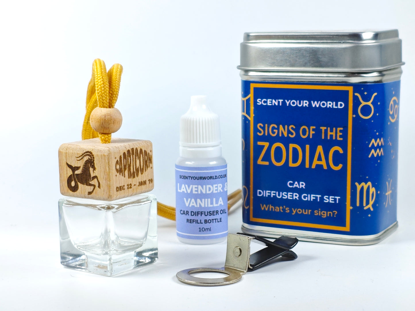 Capricorn - Zodiac - Refillable car diffuser