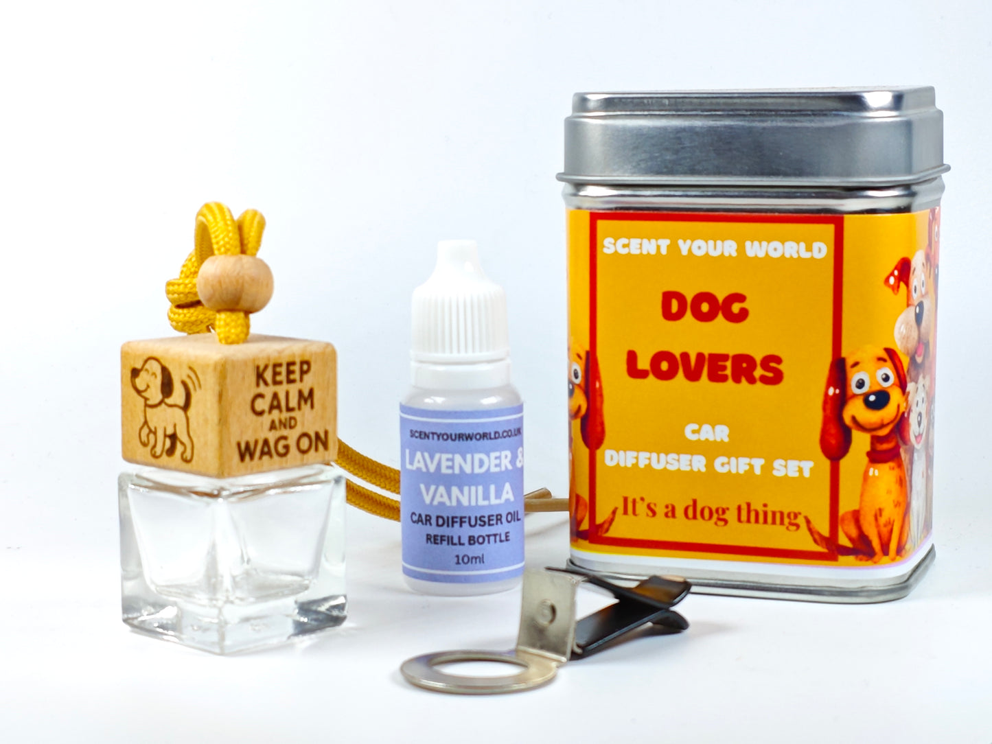 Keep calm and wag on - Refillable car diffuser