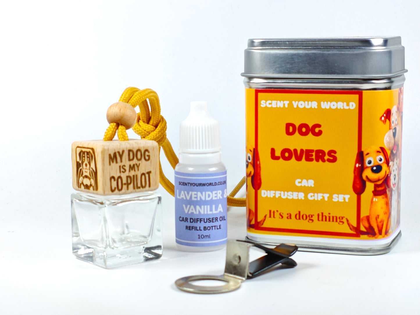 My dog is my co-pilot - Refillable car diffuser