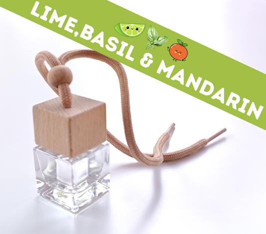 Refillable car diffuser - Lime, Basil and mandarin - Inspired scent