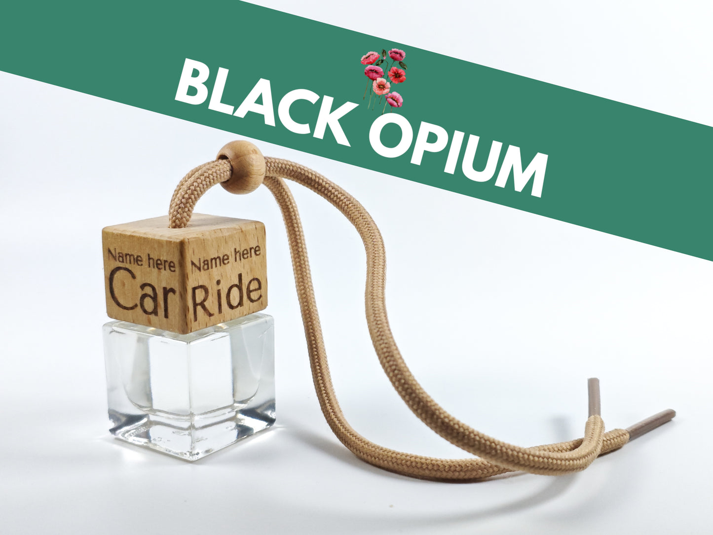 Personalised refillable car diffuser - Black opium - Inspired scent