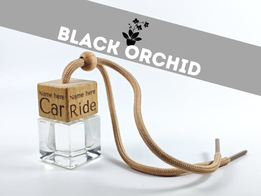 Personalised refillable car diffuser - Black orchid - Inspired scent