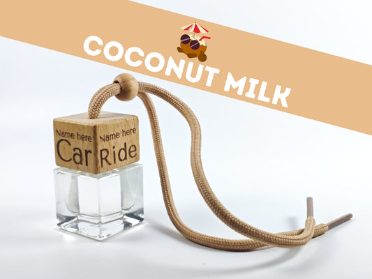 Personalised refillable car diffuser - Coconut milk