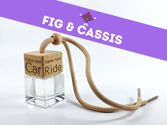 Personalised refillable car diffuser - Fig & cassis
