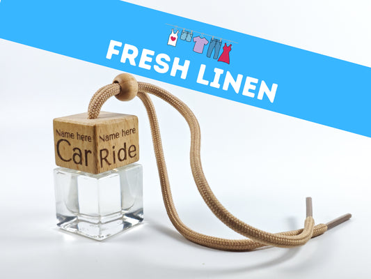 Personalised refillable car diffuser - Fresh linen