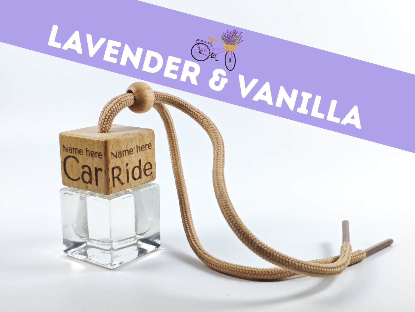 Personalised refillable car diffuser -  Lavender & vanilla