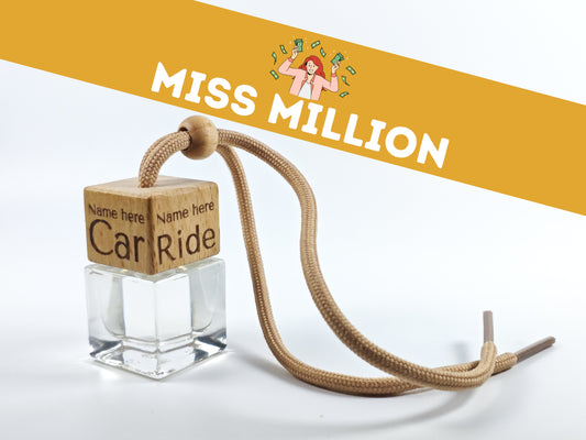 Personalised refillable car diffuser - Miss million - Inspired scent