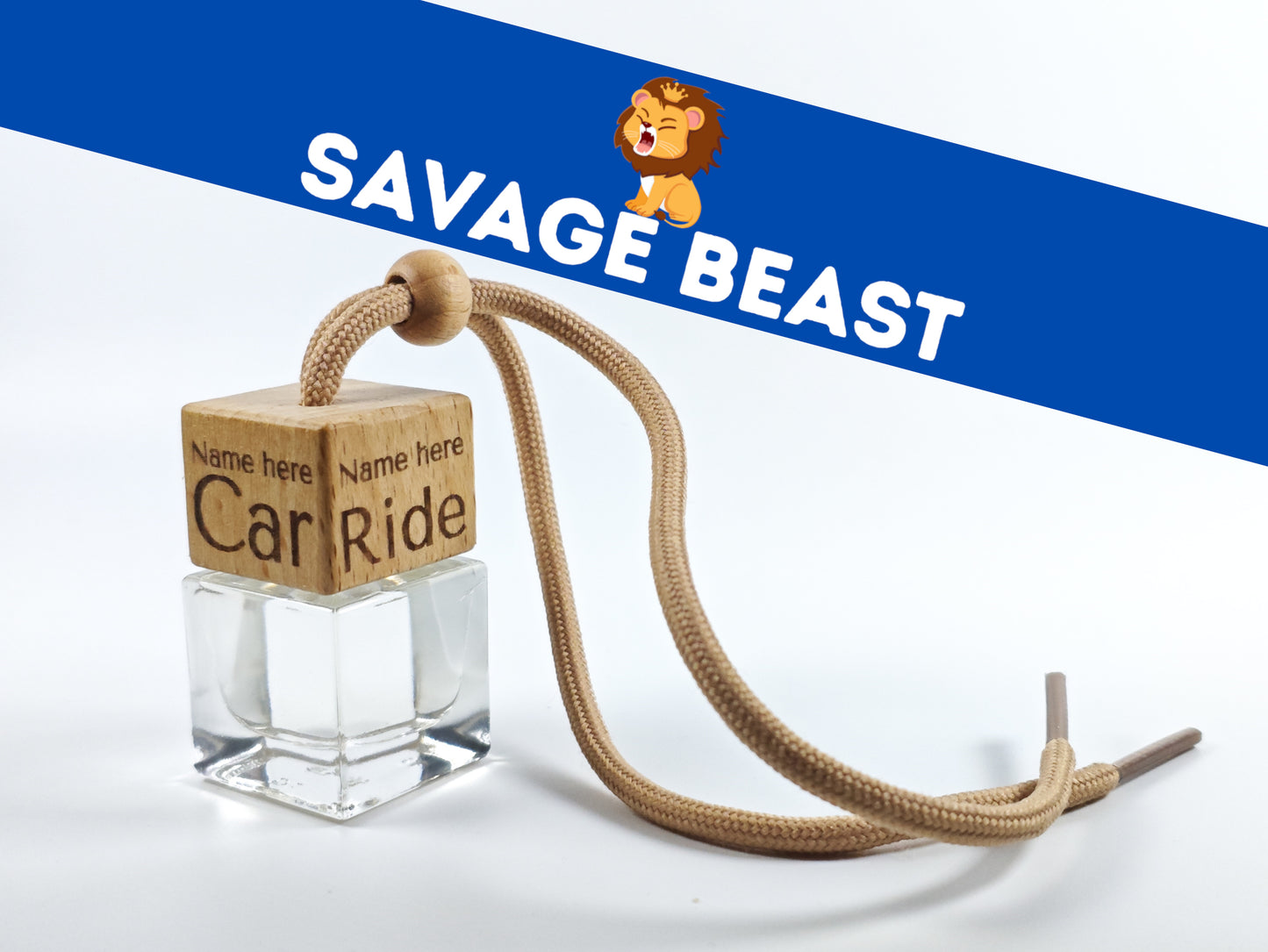 Personalised refillable car diffuser - Savage beast - Inspired scent