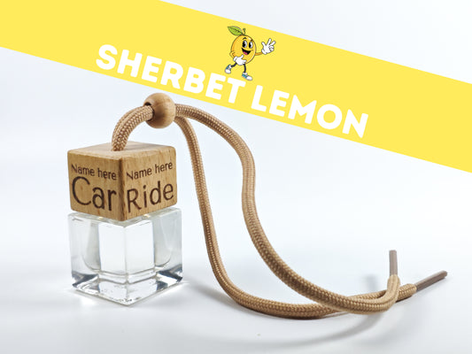 Personalised refillable car diffuser - Sherbet lemon